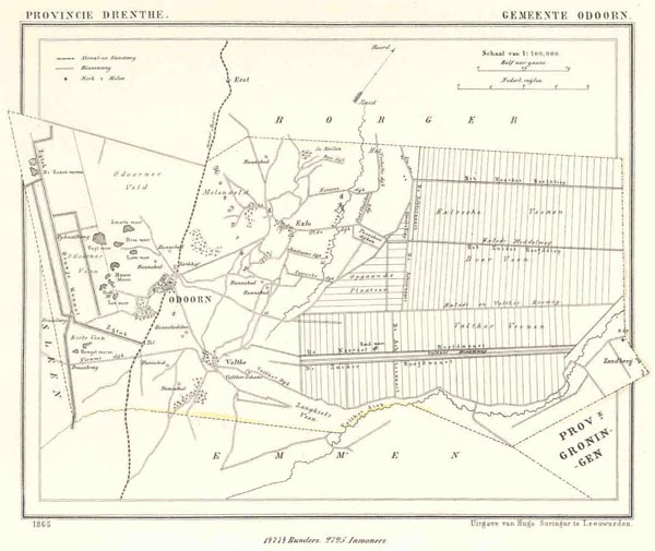 afbeelding van Kuyperkaart Gemeente Odoorn van Kuyper (Kuijper)
