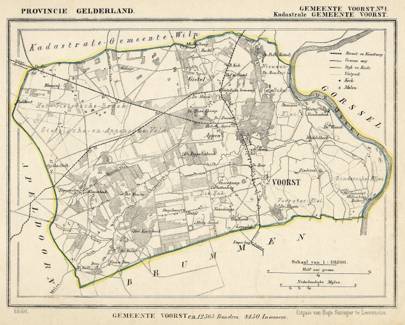 afbeelding van Kuyperkaart Voorst (Kad gem Voorst) van Kuyper (Kuijper)