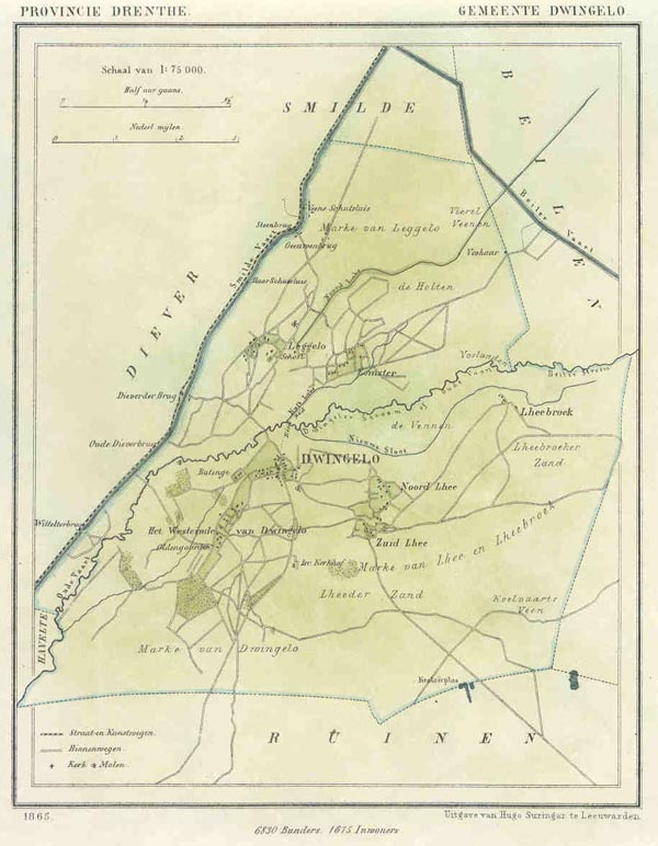 afbeelding van Kuyperkaart Gemeente Dwingelo van Kuyper (Kuijper)