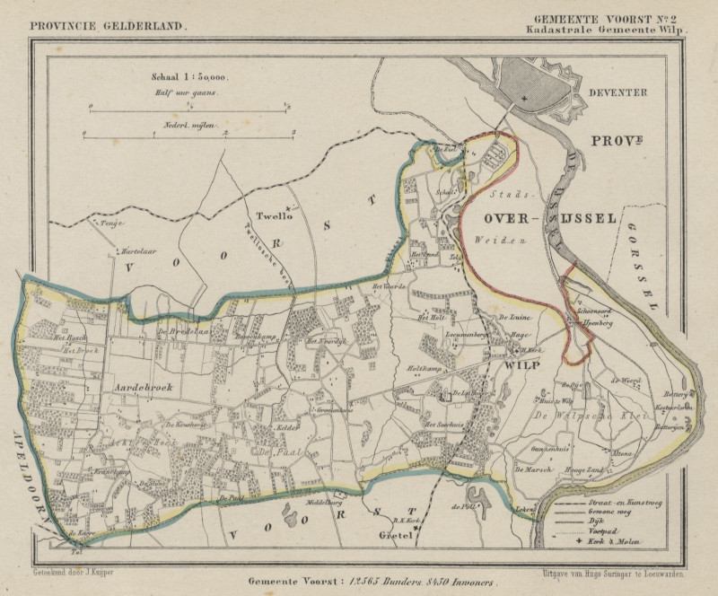 afbeelding van Kuyperkaart Voorst (Kad gem Wilp) van Kuyper (Kuijper)