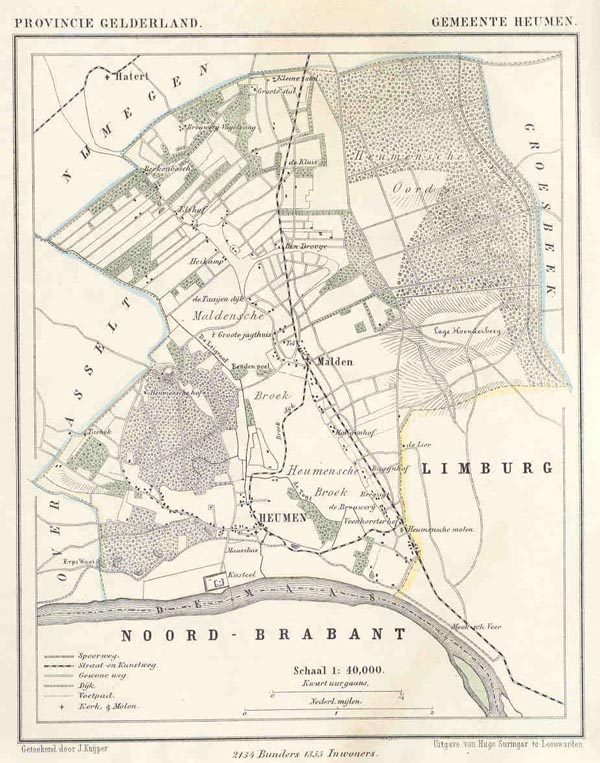 afbeelding van Kuyperkaart Gemeente Heumen van Kuyper (Kuijper)