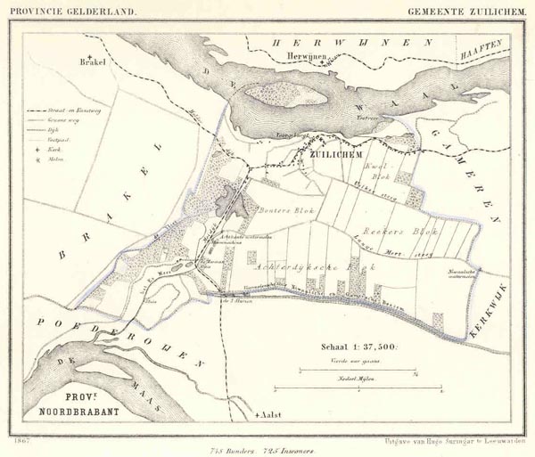 afbeelding van Kuyperkaart Gemeente Zuilichem van Kuyper (Kuijper)