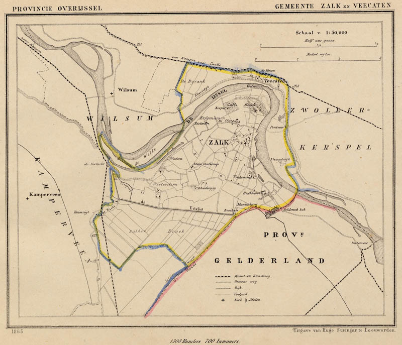 afbeelding van Kuyperkaart Gemeente Zalk en Veecaten van Kuyper (Kuijper)