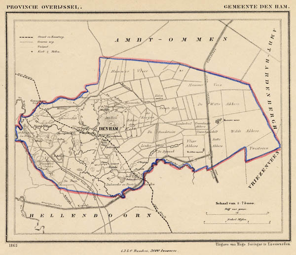 afbeelding van Kuyperkaart Gemeente Den Ham van Kuyper (Kuijper)