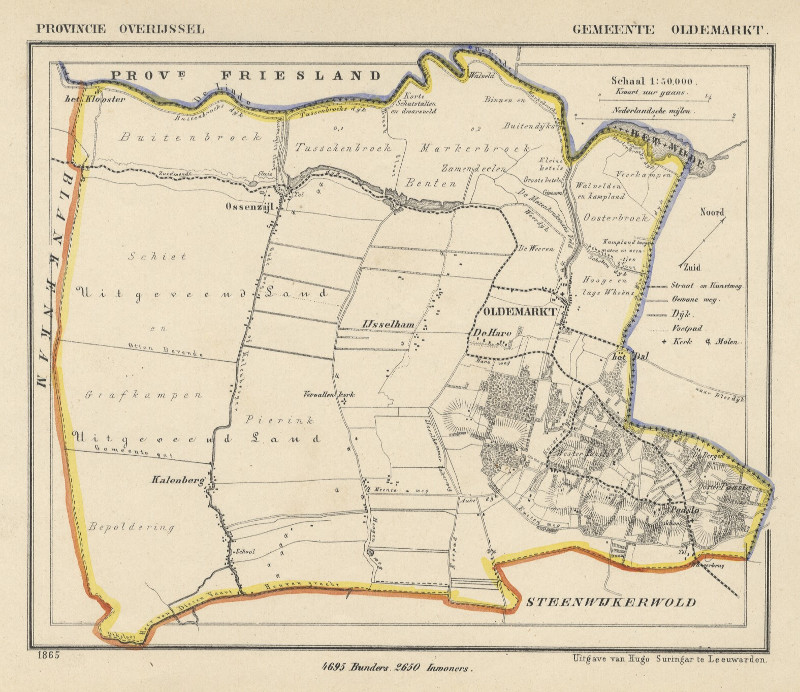 afbeelding van Kuyperkaart Gemeente Oldemarkt van Kuyper (Kuijper)