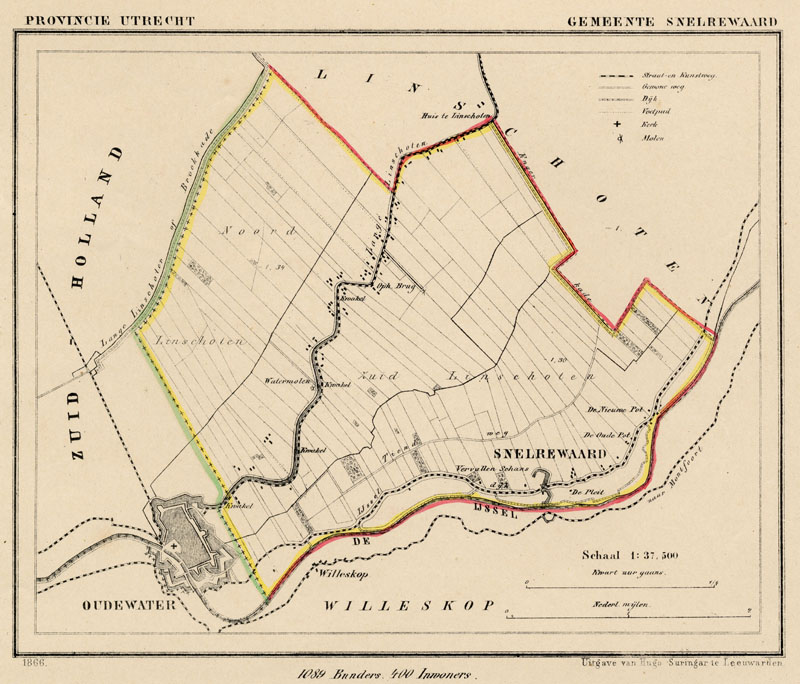 afbeelding van Kuyperkaart Gemeente Snelrewaard van Kuyper (Kuijper)