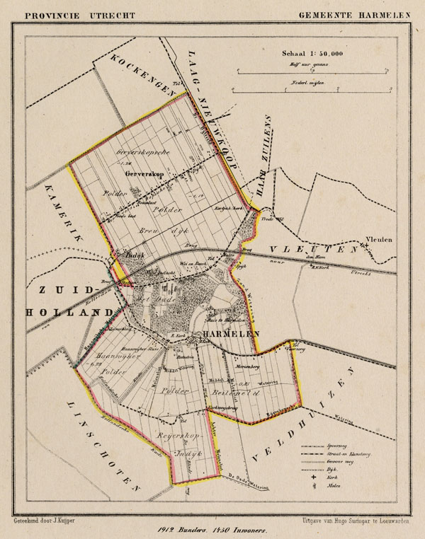 afbeelding van Kuyperkaart Gemeente Harmelen van Kuyper (Kuijper)