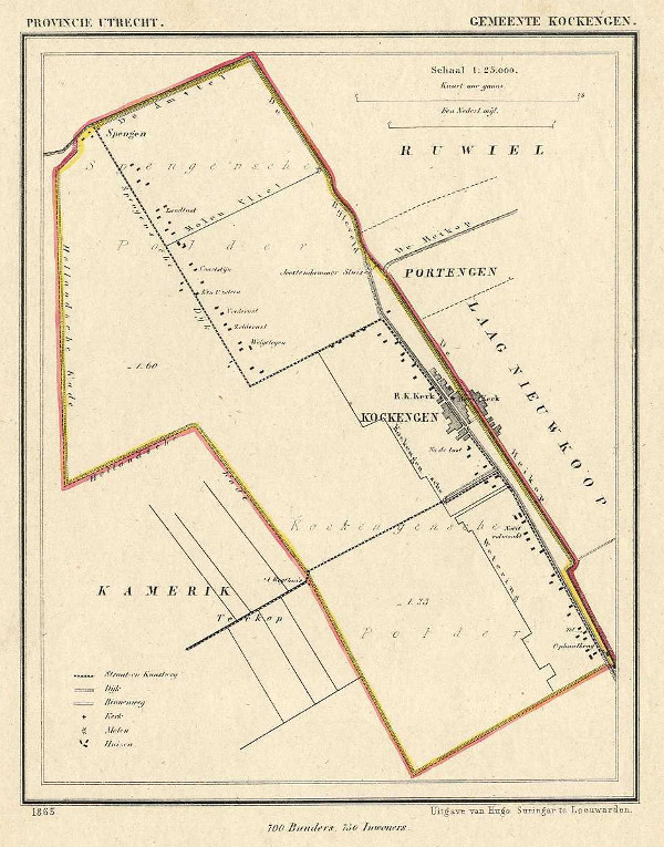 afbeelding van Kuyperkaart Gemeente Kockengen (of Koekengen) van Kuyper (Kuijper)