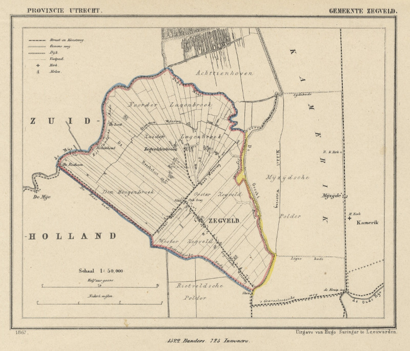 afbeelding van Kuyperkaart Gemeente Zegveld van Kuyper (Kuijper)