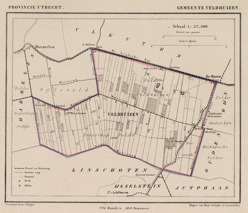 afbeelding van Kuyperkaart Gemeente Veldhuizen van Kuyper (Kuijper)