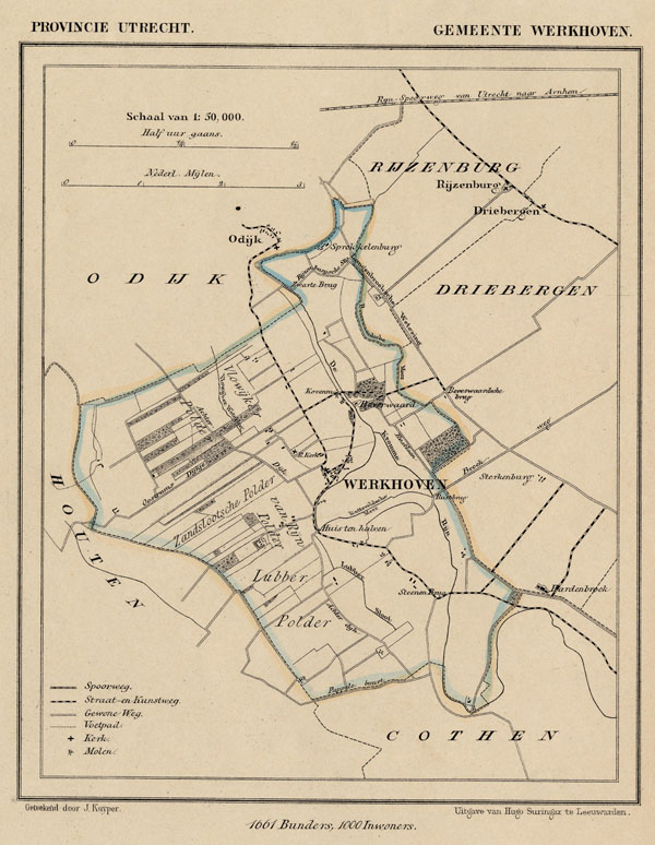 afbeelding van Kuyperkaart Gemeente Werkhoven van Kuyper (Kuijper)