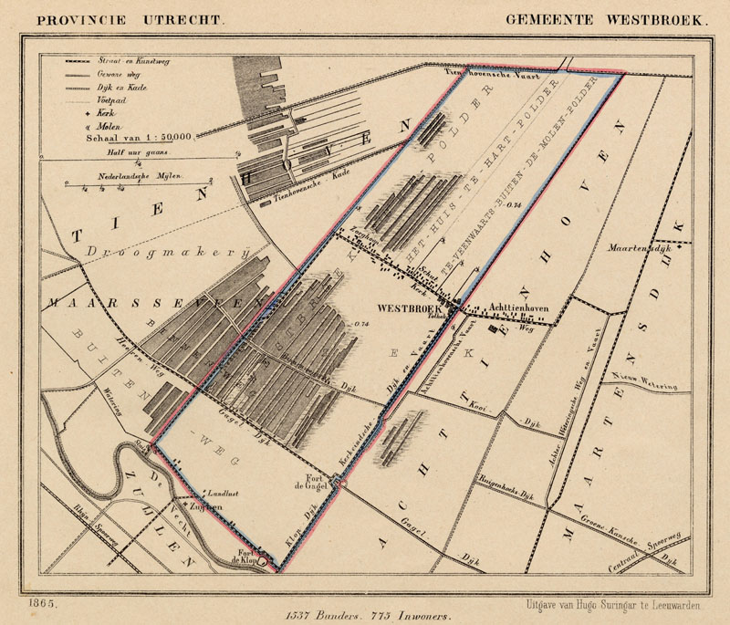 afbeelding van Kuyperkaart Gemeente Westbroek van Kuyper (Kuijper)