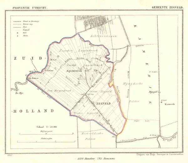 afbeelding van Kuyperkaart Gemeente Zegveld van Kuyper (Kuijper)