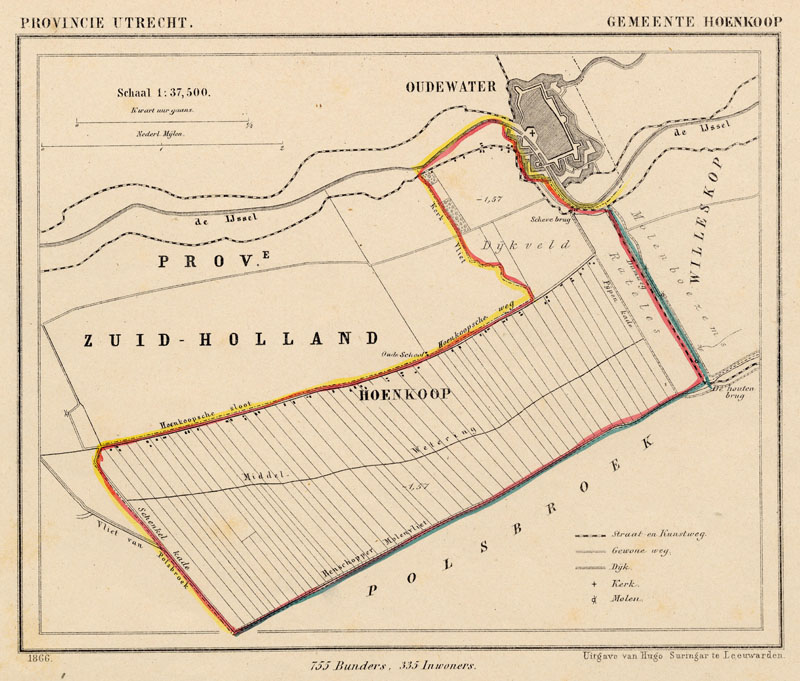 afbeelding van Kuyperkaart Gemeente Hoenkoop van Kuyper (Kuijper)