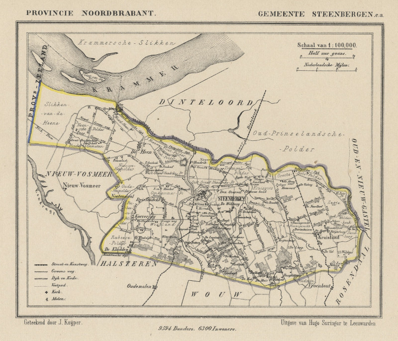 afbeelding van Kuyperkaart Gemeente Steenbergen e.a. van Kuyper (Kuijper)