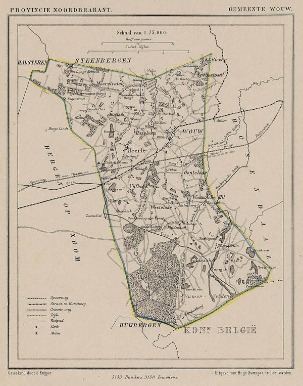 afbeelding van Kuyperkaart Gemeente Wouw van Kuyper (Kuijper)