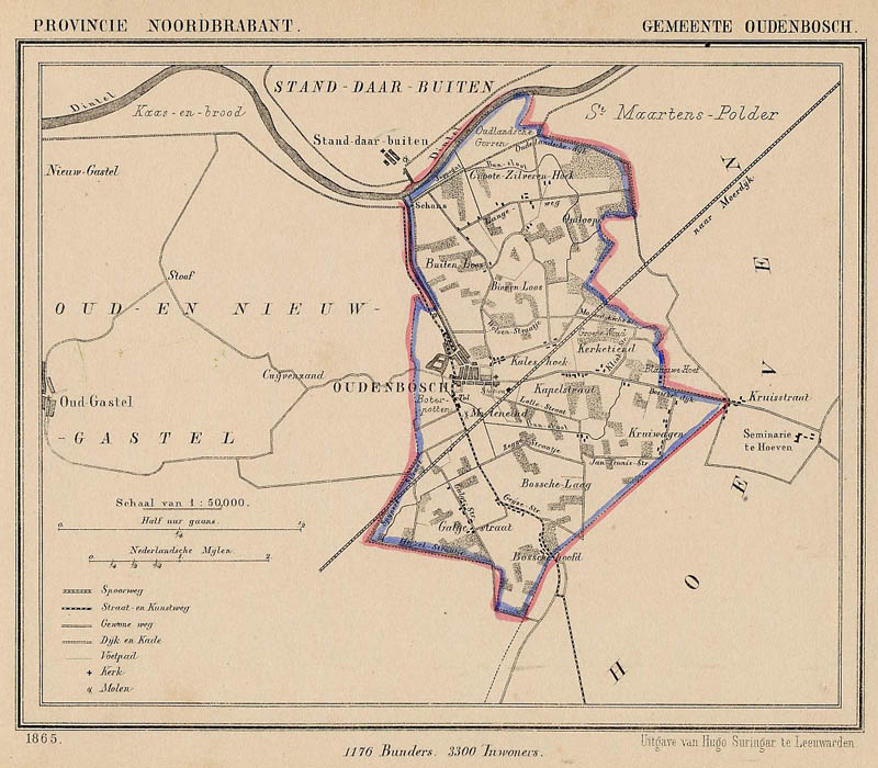 afbeelding van Kuyperkaart Gemeente Oudenbosch van Kuyper (Kuijper)