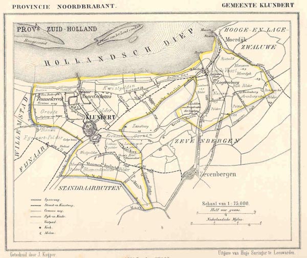 afbeelding van Kuyperkaart Gemeente Klundert van Kuyper (Kuijper)