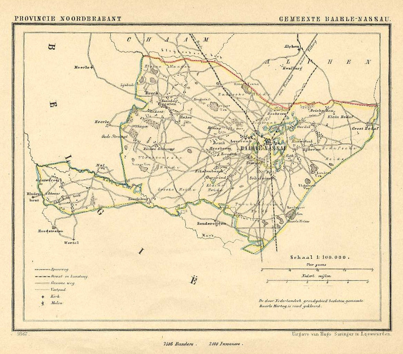 afbeelding van Kuyperkaart Gemeente Baarle-Nassau van Kuyper (Kuijper)