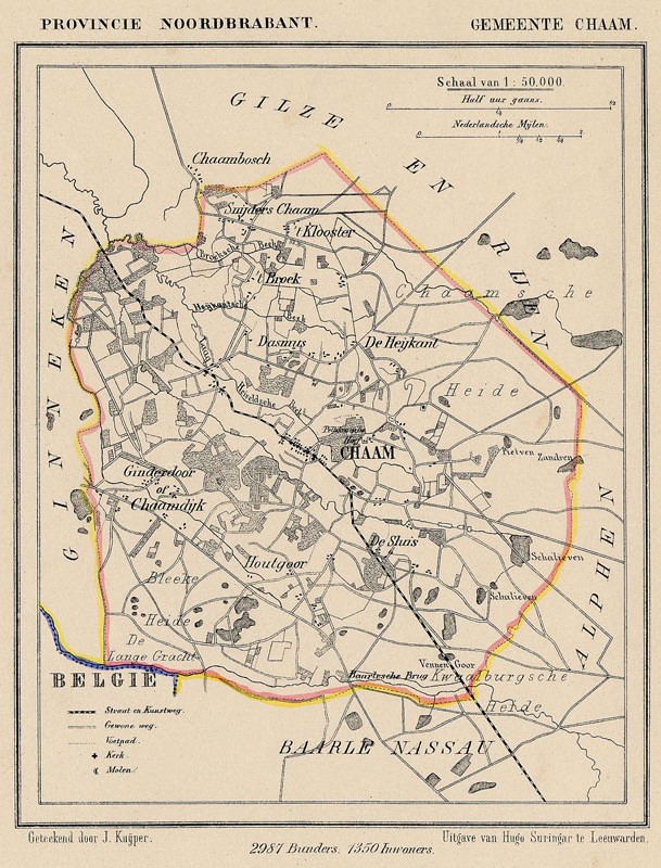 afbeelding van Kuyperkaart Gemeente Chaam van Kuyper (Kuijper)