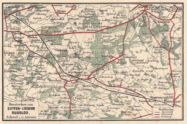 afbeelding van kaart Omstreken van Zutfen-Lochem Ruurloo. van Craandijk