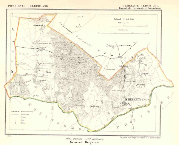 afbeelding van Kuyperkaart Gemeente Bergh No1. Kadastrale gemeente &acute;s Heerenberg van Kuyper (Kuijper)