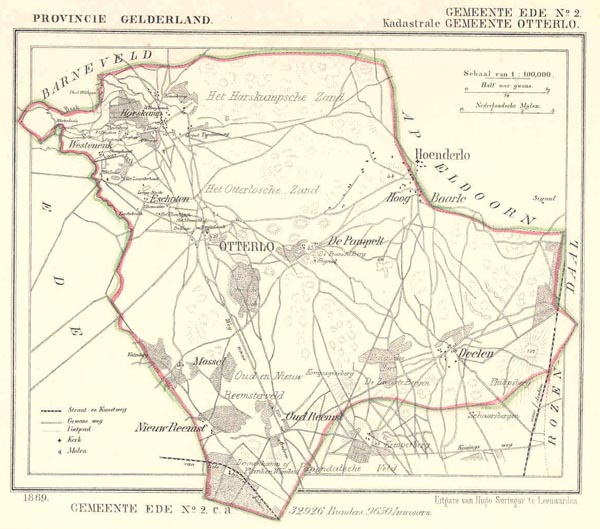 afbeelding van Kuyperkaart Gemeente Ede No2. Kadastrale gemeente Otterlo van Kuyper (Kuijper)