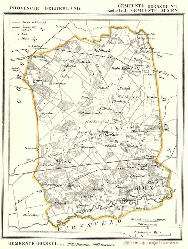 afbeelding van Kuyperkaart Gemeente Gorssel No2. Kadastrale gemeente Almen van Kuyper (Kuijper)