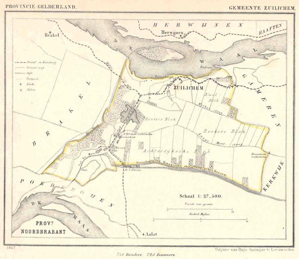 afbeelding van Kuyperkaart Gemeente Zuilichem van Kuyper (Kuijper)