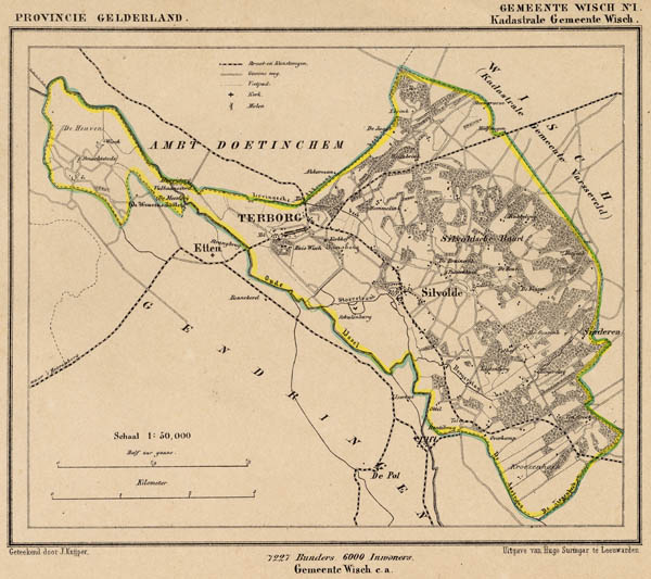 afbeelding van Kuyperkaart Wisch (Kad gem Terborg e.a.) van Kuyper (Kuijper)