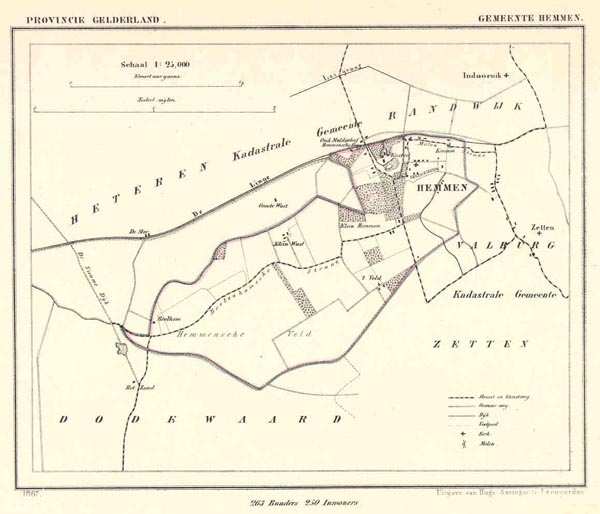 afbeelding van Kuyperkaart Gemeente Hemmen van Kuyper (Kuijper)