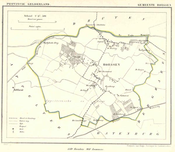 afbeelding van Kuyperkaart Gemeente Horssen van Kuyper (Kuijper)