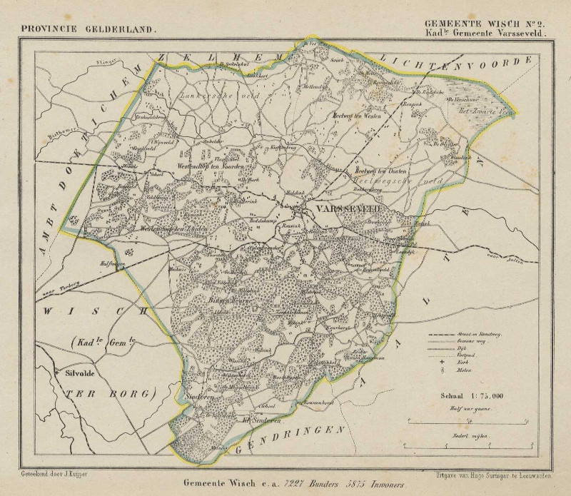 afbeelding van Kuyperkaart Wisch (Kad gem Varsseveld) van Kuyper (Kuijper)