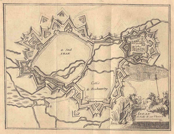 afbeelding van plattegrond Arras van J. Harrewijn (Arras)