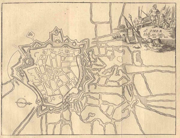 afbeelding van plattegrond St Omer van J. Harrewijn (St Omer)