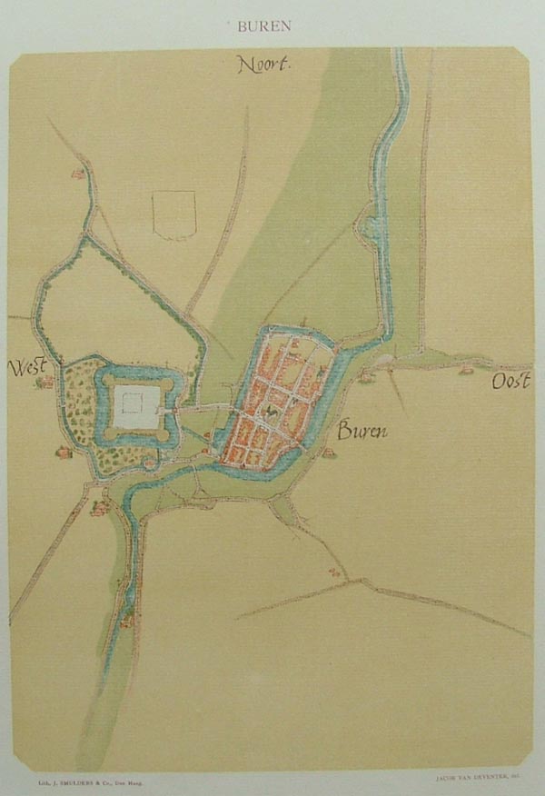 afbeelding van plattegrond Buren van Jacob van Deventer (Buren)