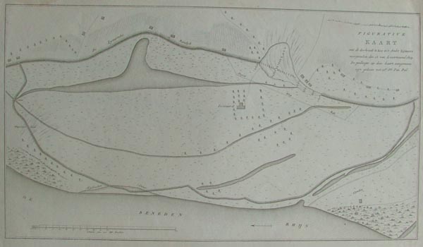 afbeelding van kaart Figuratieve kaart van de doorbraak te Loo in ´t ambt Lijmers van nn