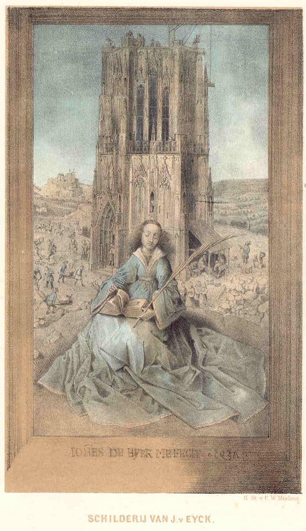 afbeelding van prent Schilderij van J. v. Eyck van K. ST v.C. Mieling