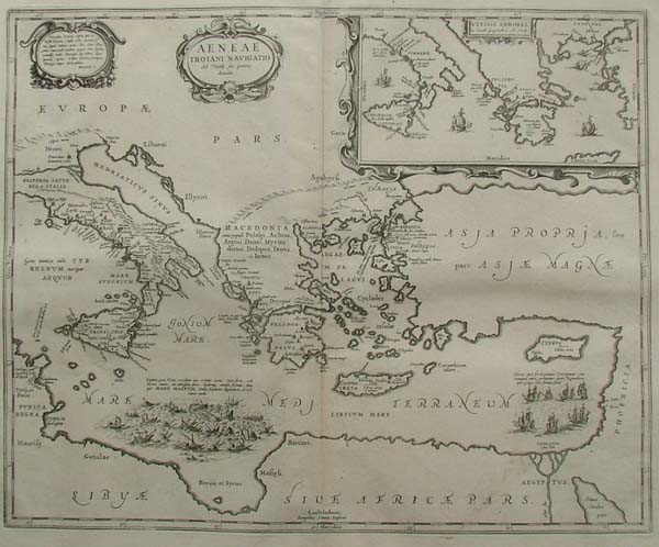 afbeelding van kaart Aeneae Troiani navigatio van Ook Italië