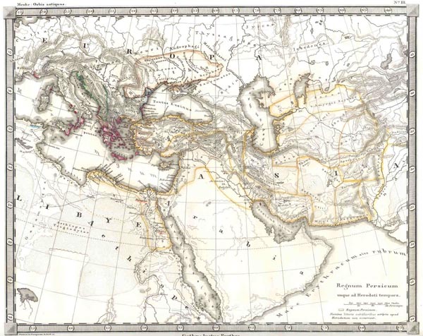 afbeelding van kaart Regnum Persicum usque ad Herodoti tempora van Friedrich im  Baumgarten (Iran)