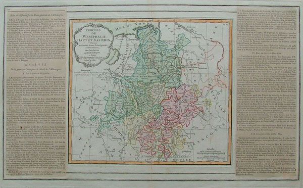 afbeelding van kaart Cercles de Westphalie, Haut et Bas Rhin van Sr Desnos