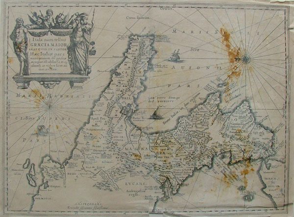 afbeelding van kaart Itala (Italia) namtellus Gracia maior van Joannes Jansonius (Greece)