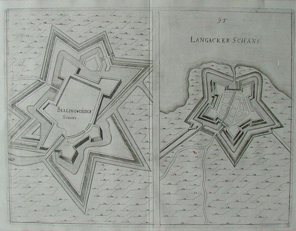 afbeelding van plattegrond Bellingwolderschans en Langacker Schans van Gualdo (Bellingwolde)