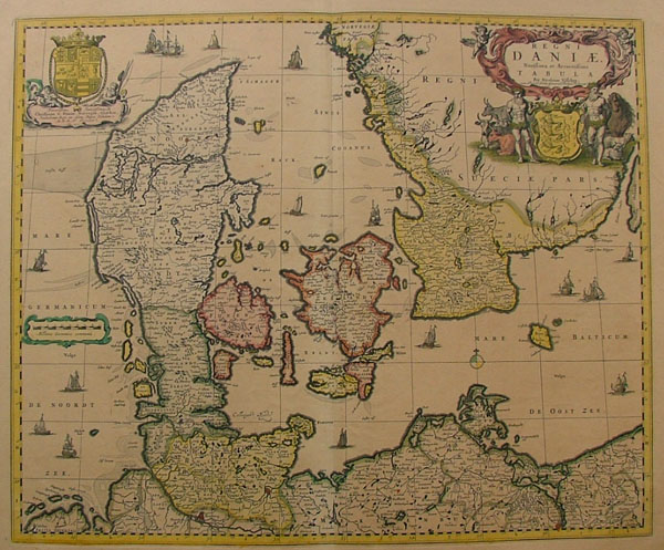 afbeelding van kaart Regni Daniae van N. Visscher (Sweden)
