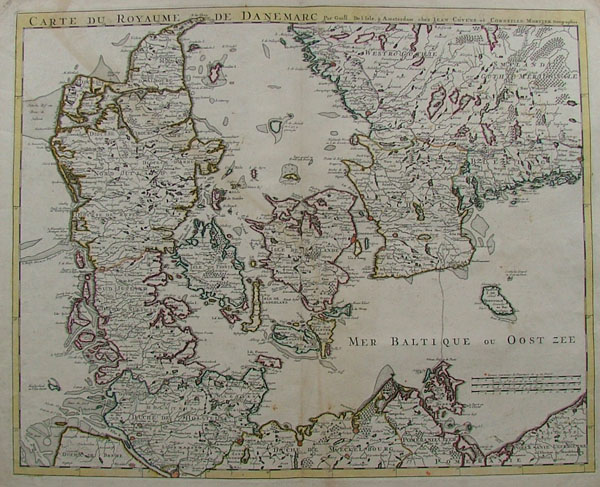 afbeelding van kaart Carte du Royaume de Danemark van Guillaume de l´isle