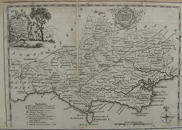 afbeelding van kaart An accurate map of Dorset Shire van Thomas Kitchin