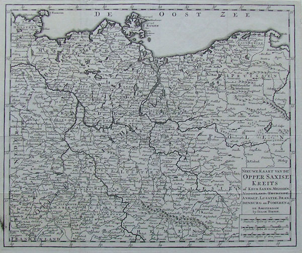 afbeelding van kaart Nieuwe kaart van de Opper Saxise Kreits van Isaak Tirion