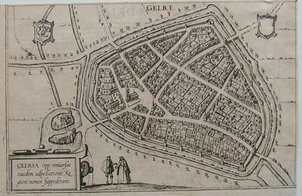 afbeelding van plattegrond Gelre, Gelria van Braun, Hogenberg (Geldern)