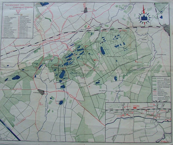 afbeelding van kaart Toeristenkaart van Oisterwijk en omgeving van VVV oisterwijk