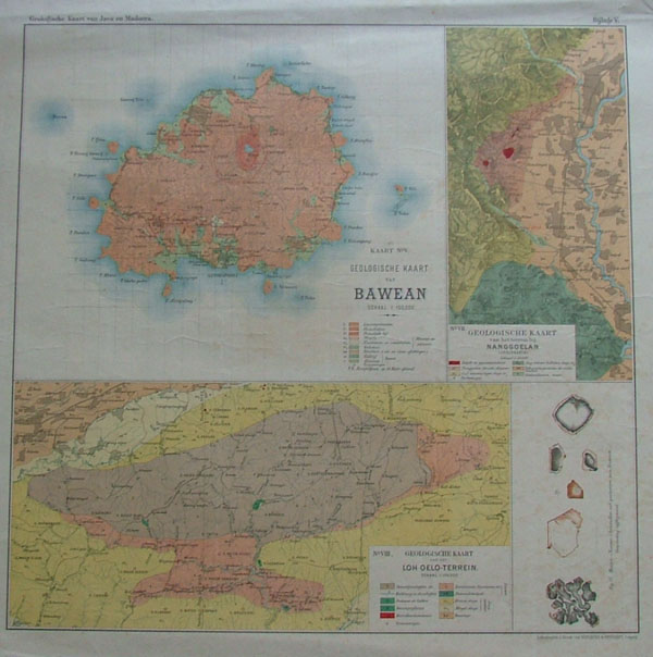 afbeelding van kaart Geologische kaart van Java en Madoera van Giesecke + Devrient